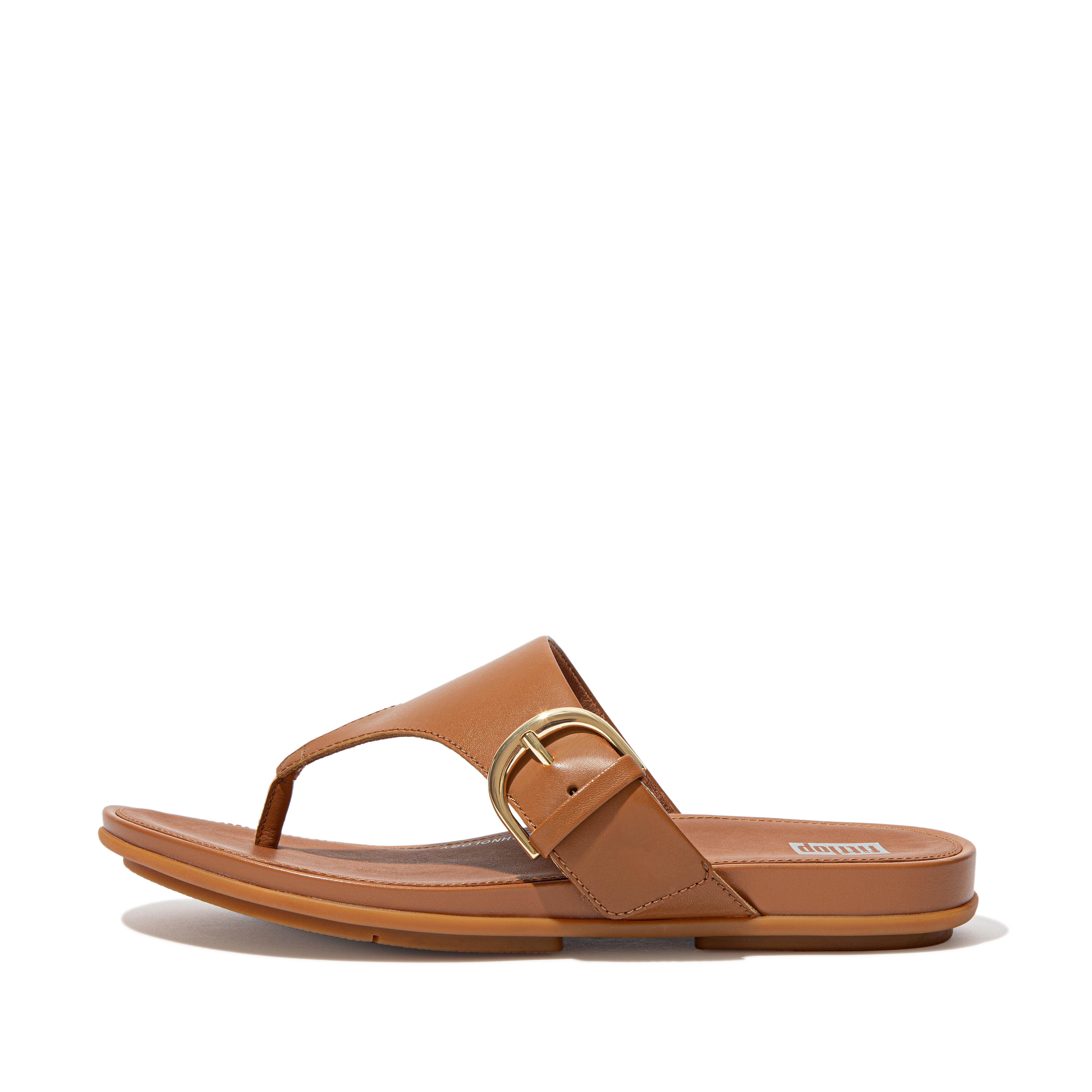 Fitflop Spenne Skinn Tå-post Sandaler Lys Brun