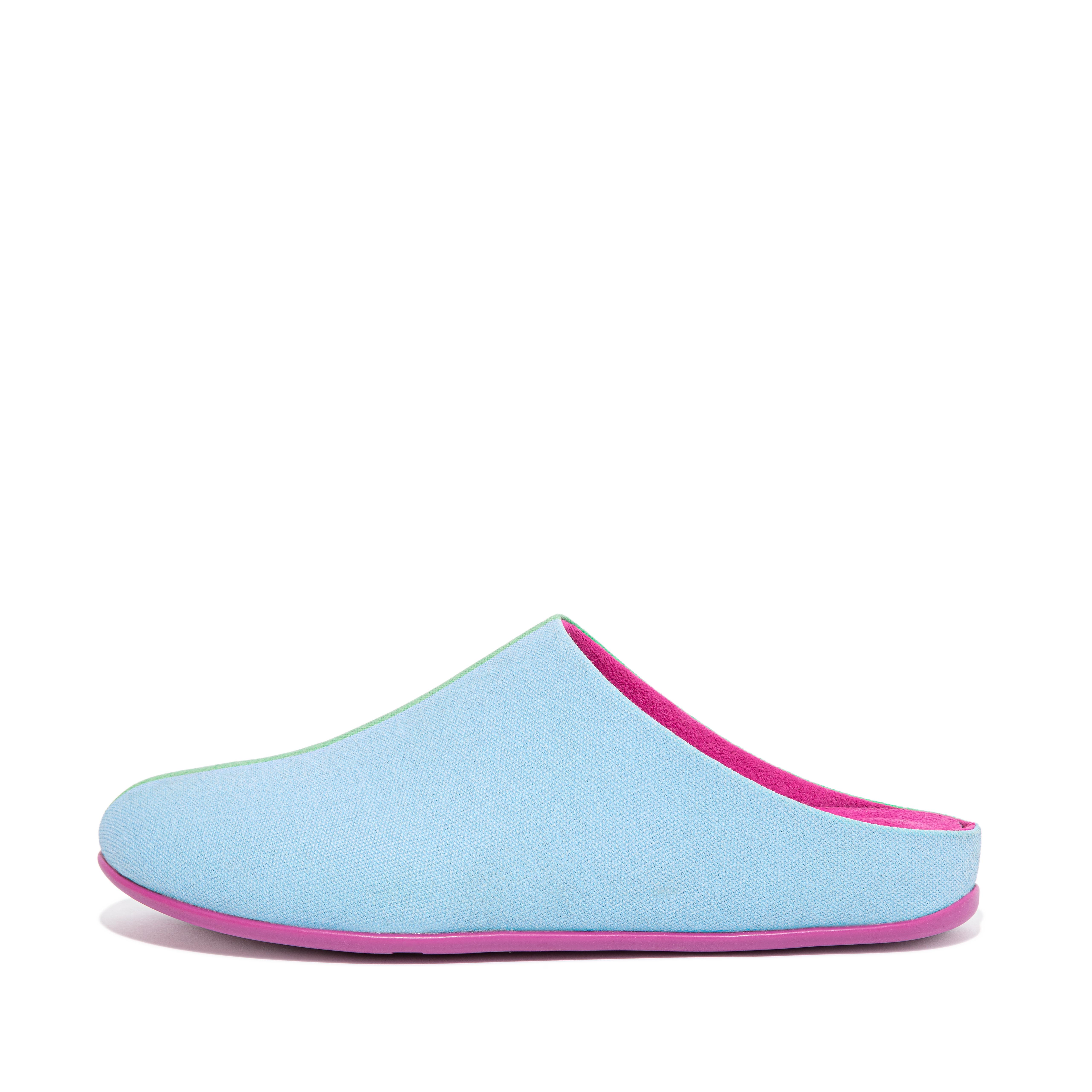 Fitflop Canvas Tøfler Is Blå-grønn