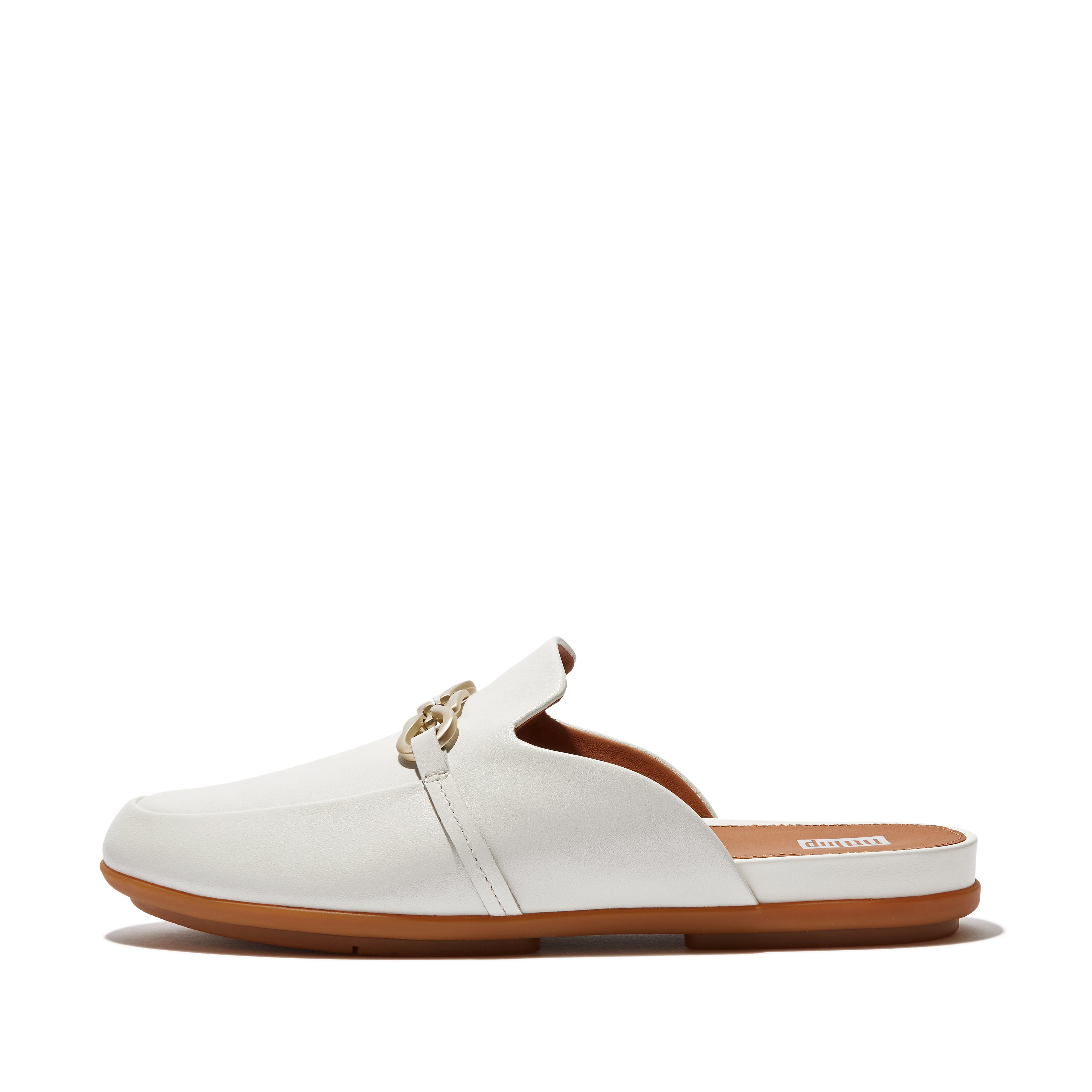 Fitflop Kjede Skinn Mule Krem