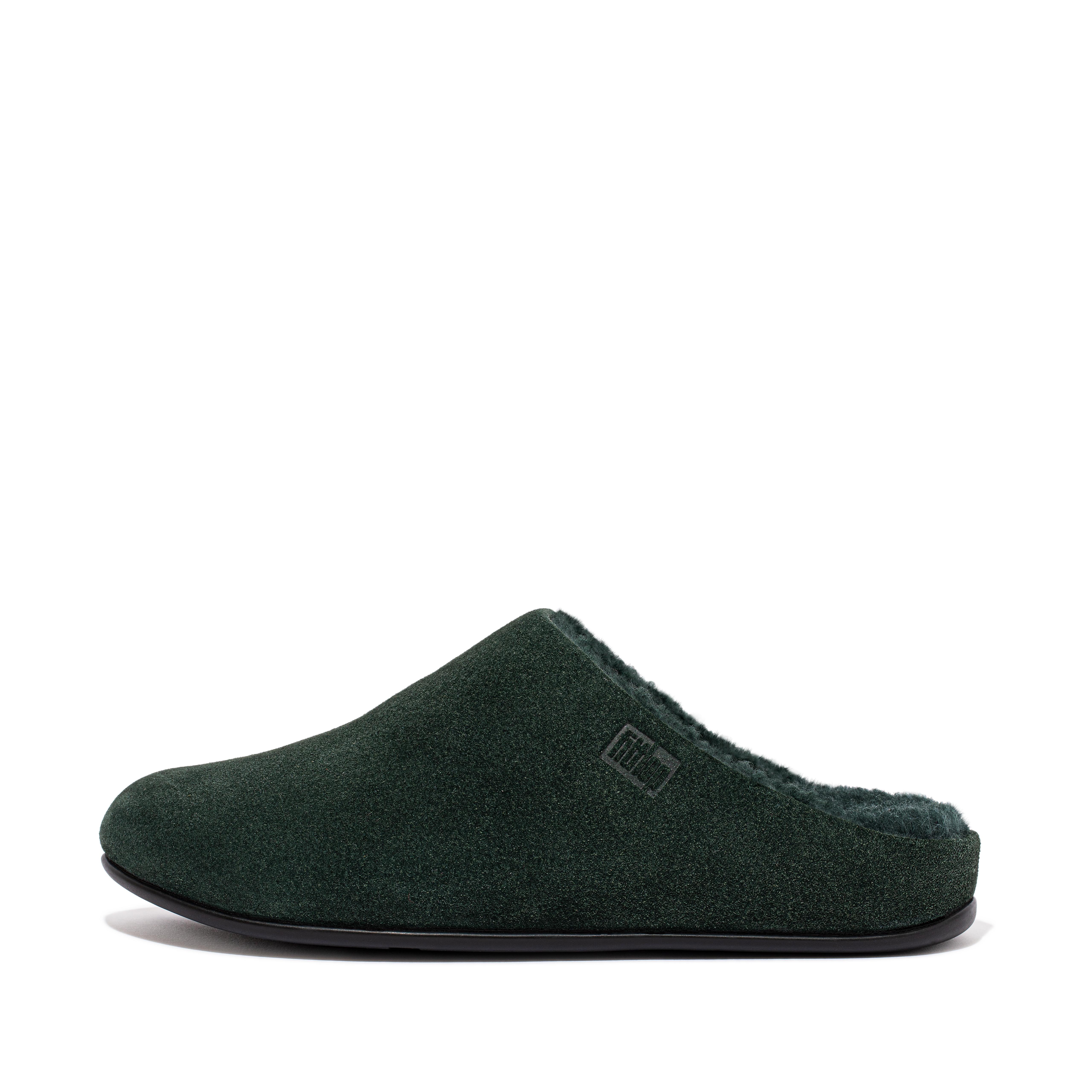 Fitflop Krøllete Tøfler I Semsket Skinn Racing Green