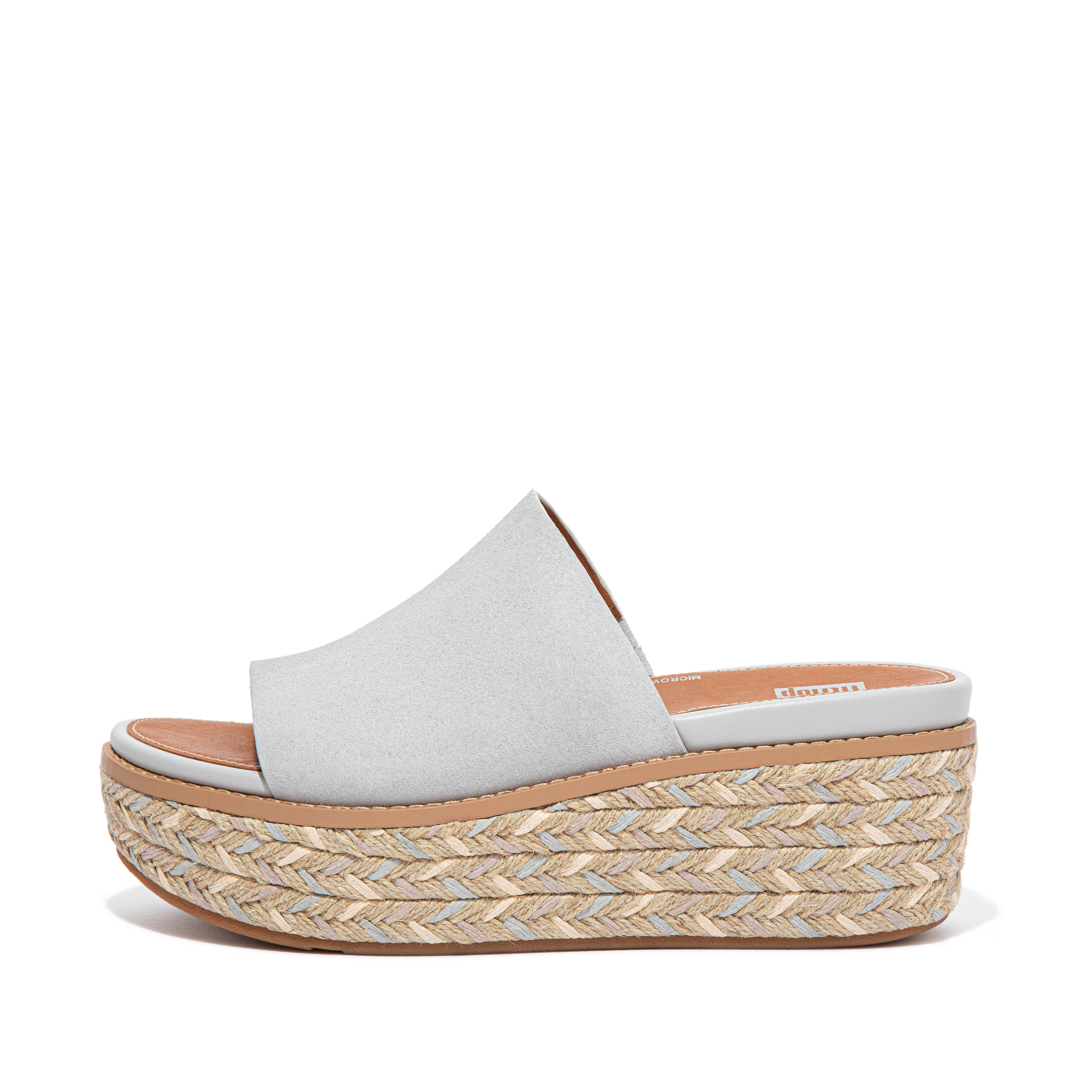 Fitflop Espadrille Semsket Wedge Slides Myk Grå