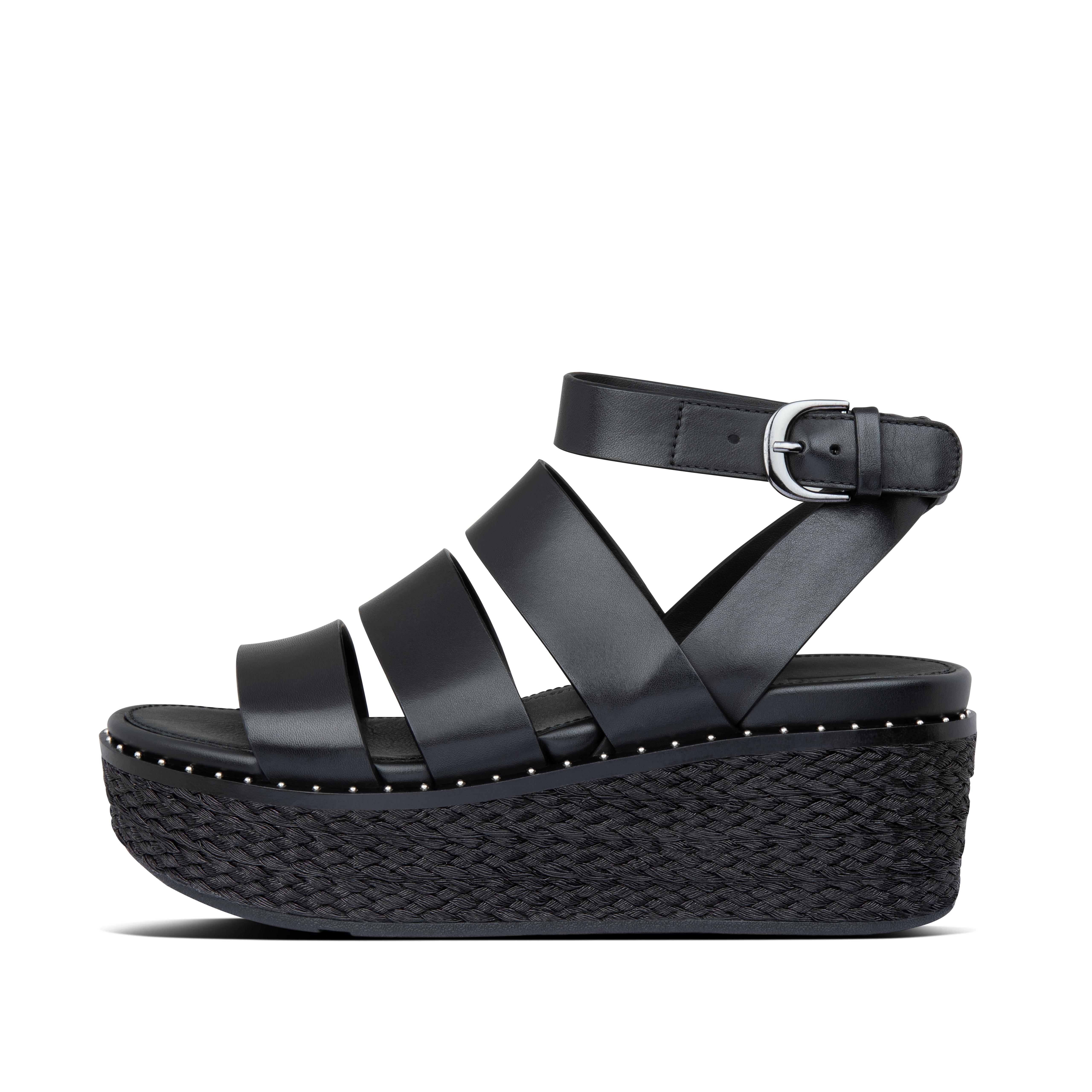 Fitflop Espadrille Wedge Sandaler Svart