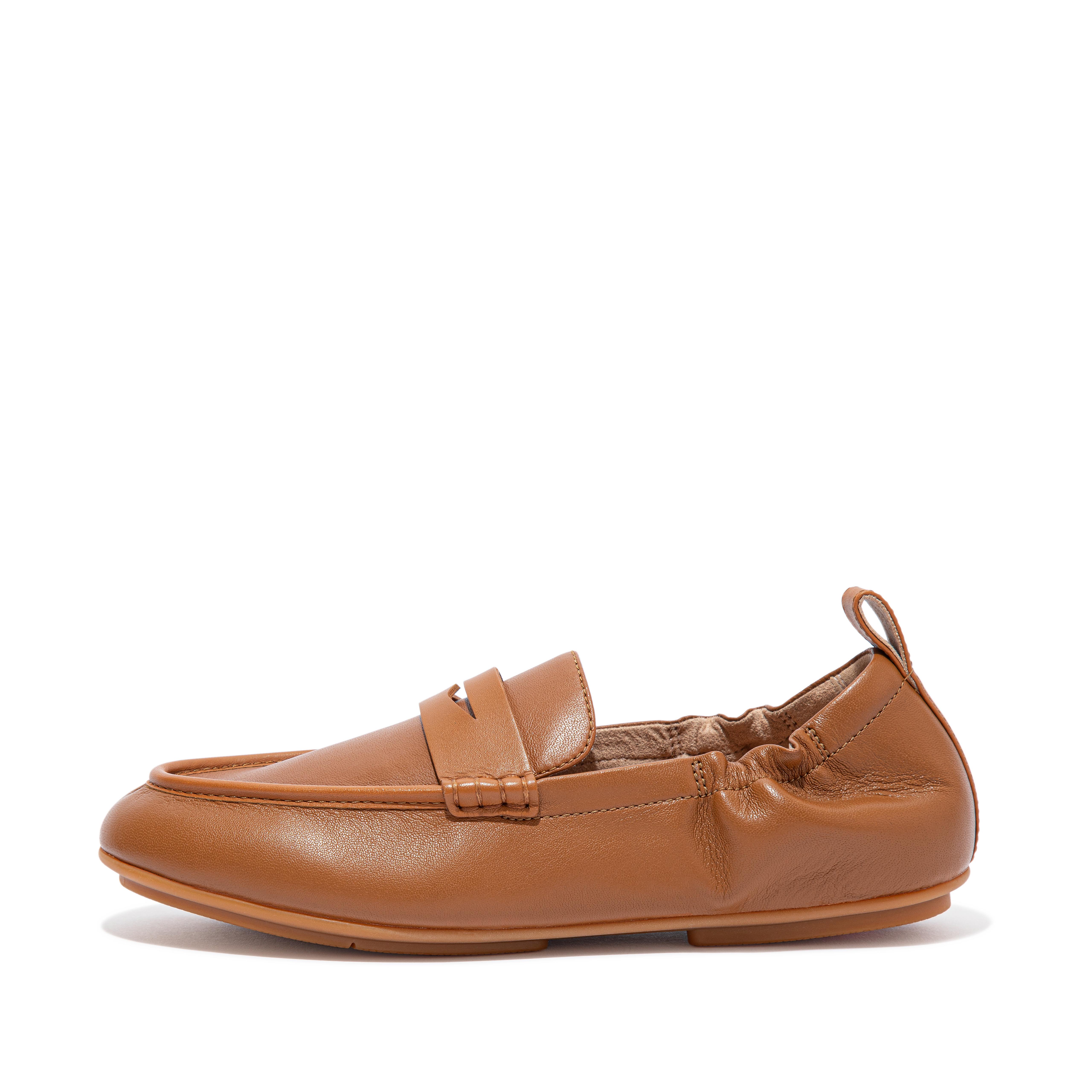 Fitflop Lær Penny Loafers Lett Brun