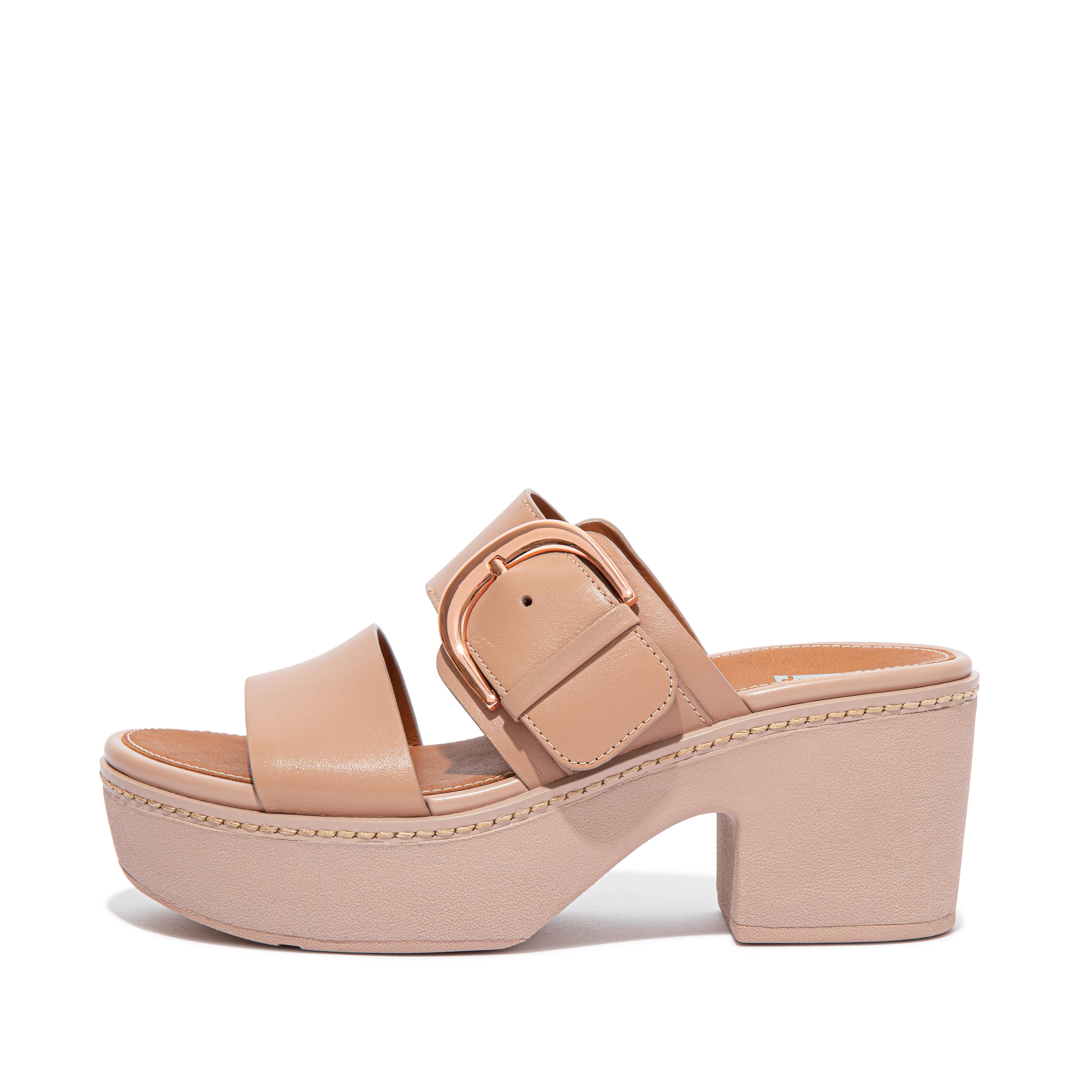 Fitflop Skinn Skyveplattformer Naken Rosa