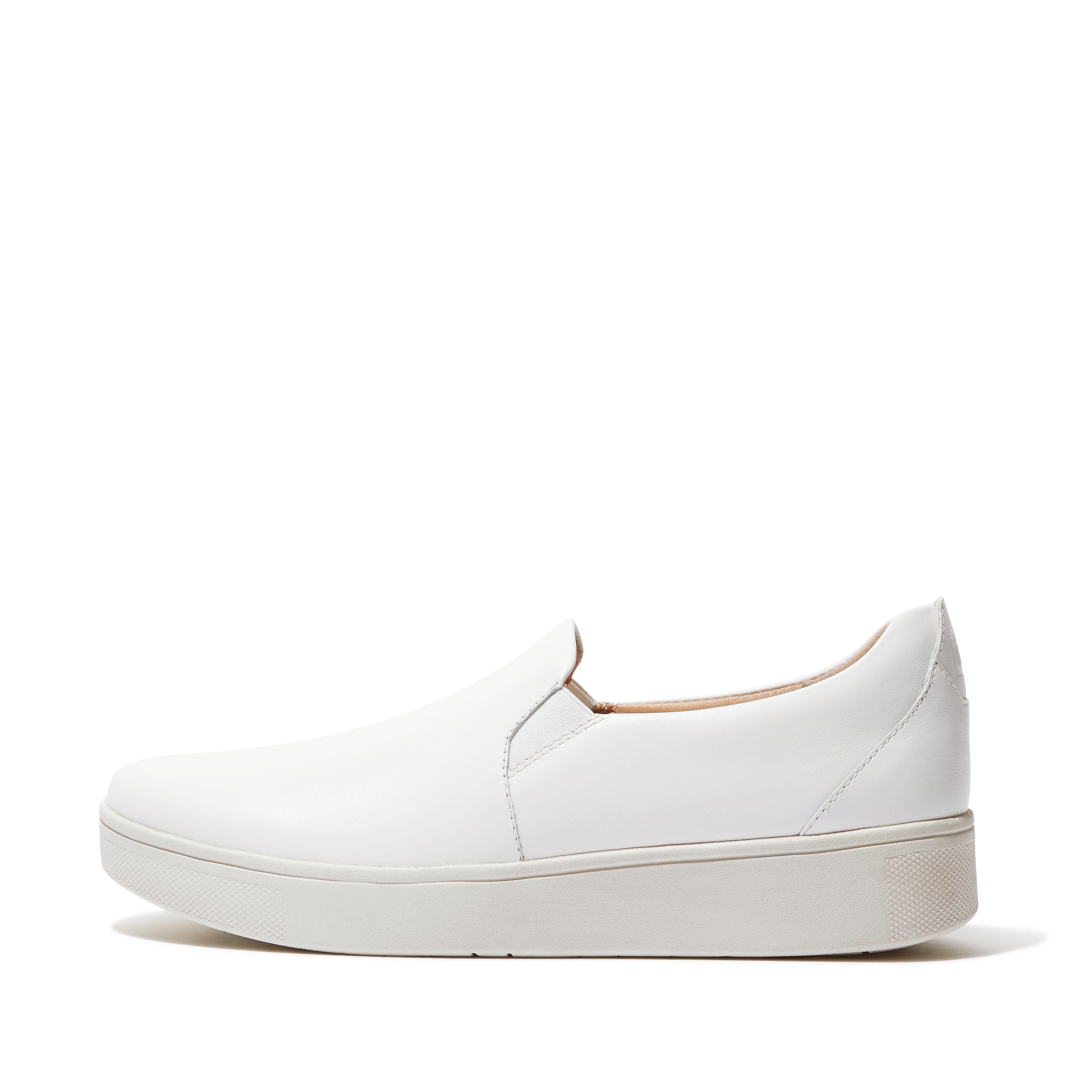 Fitflop Slip-on Skatesko I Skinn Urban Hvit