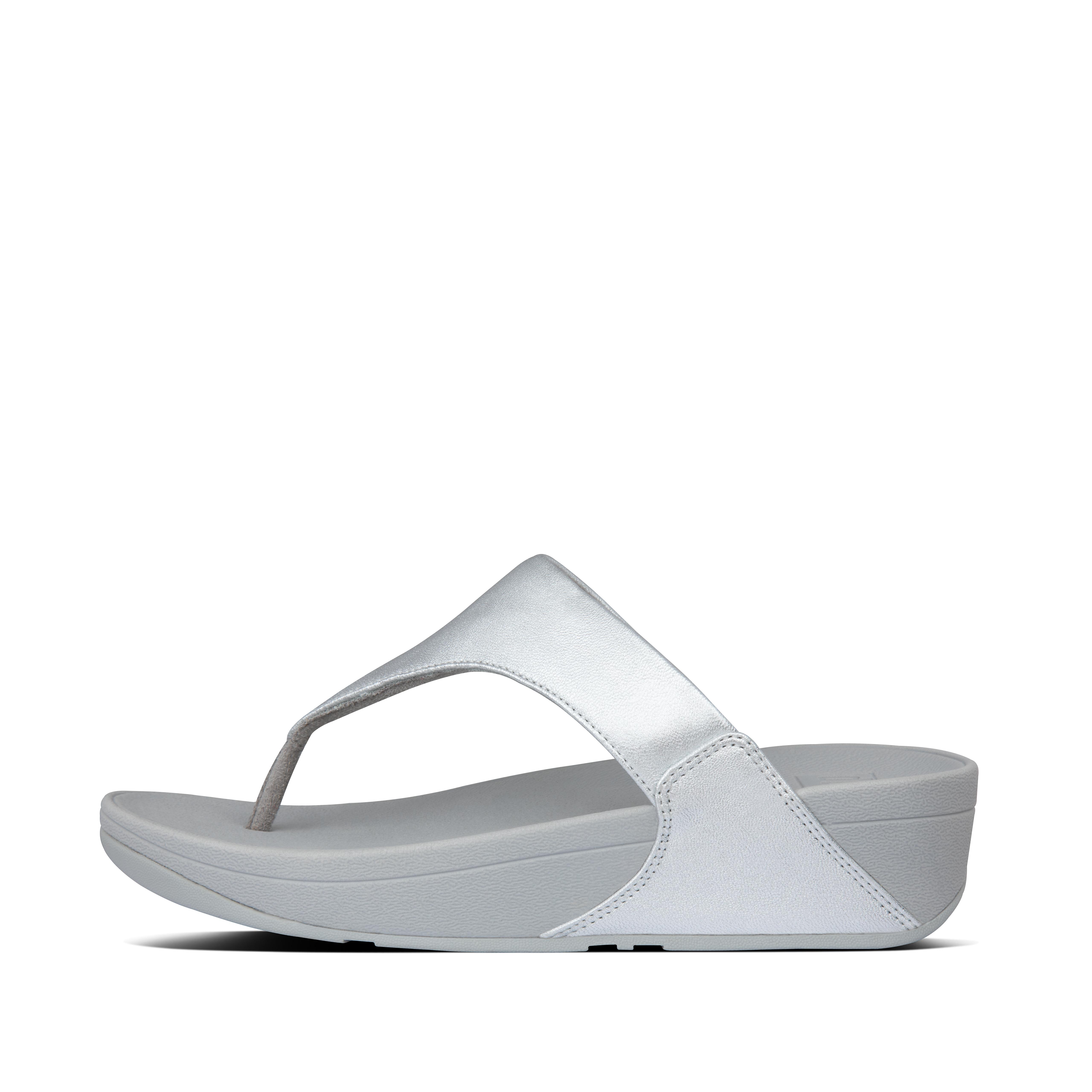 Fitflop Skinnsandaler Med Tåstolper I Sølv
