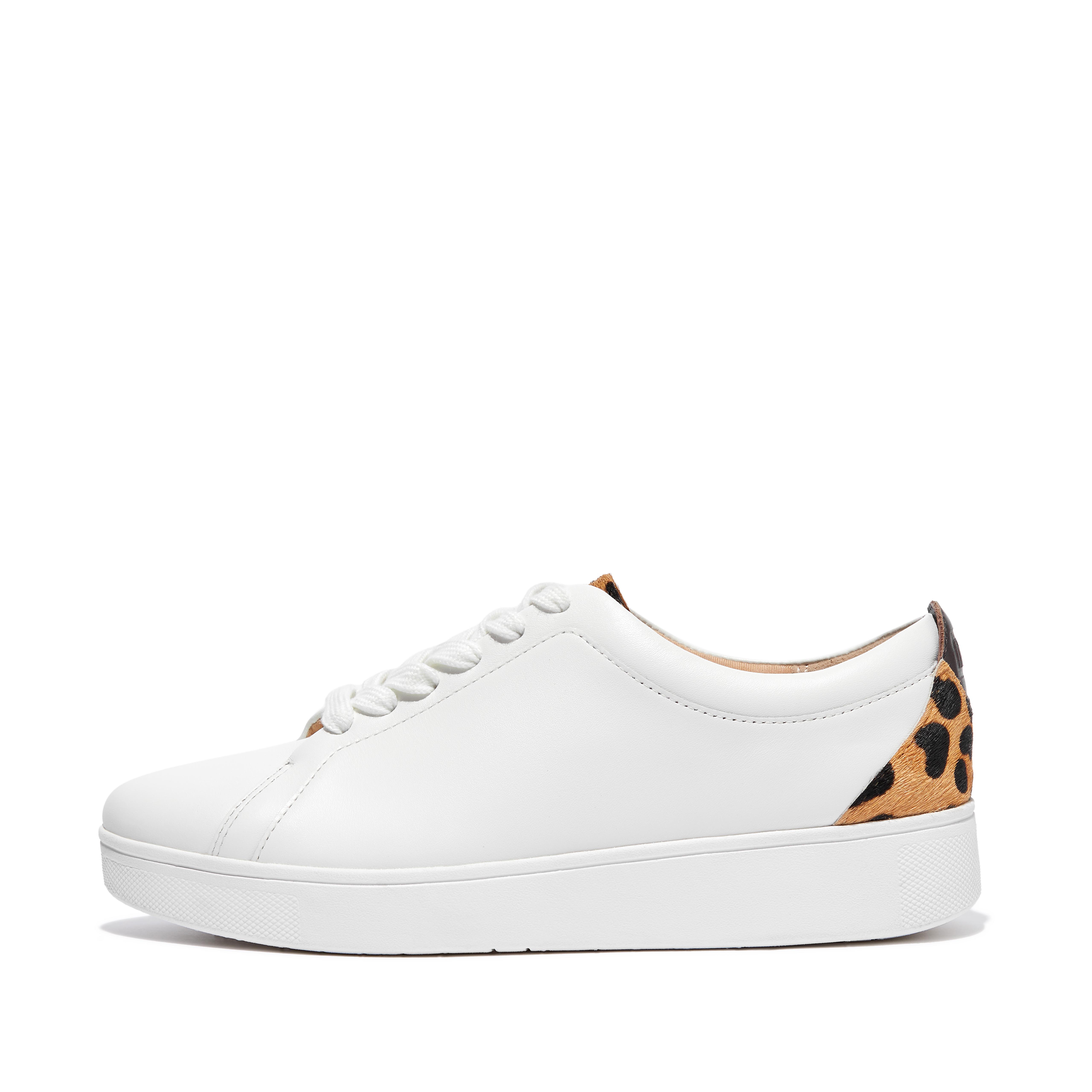 Fitflop Skinnsko Med Leopard-rygg Hvit-leopard