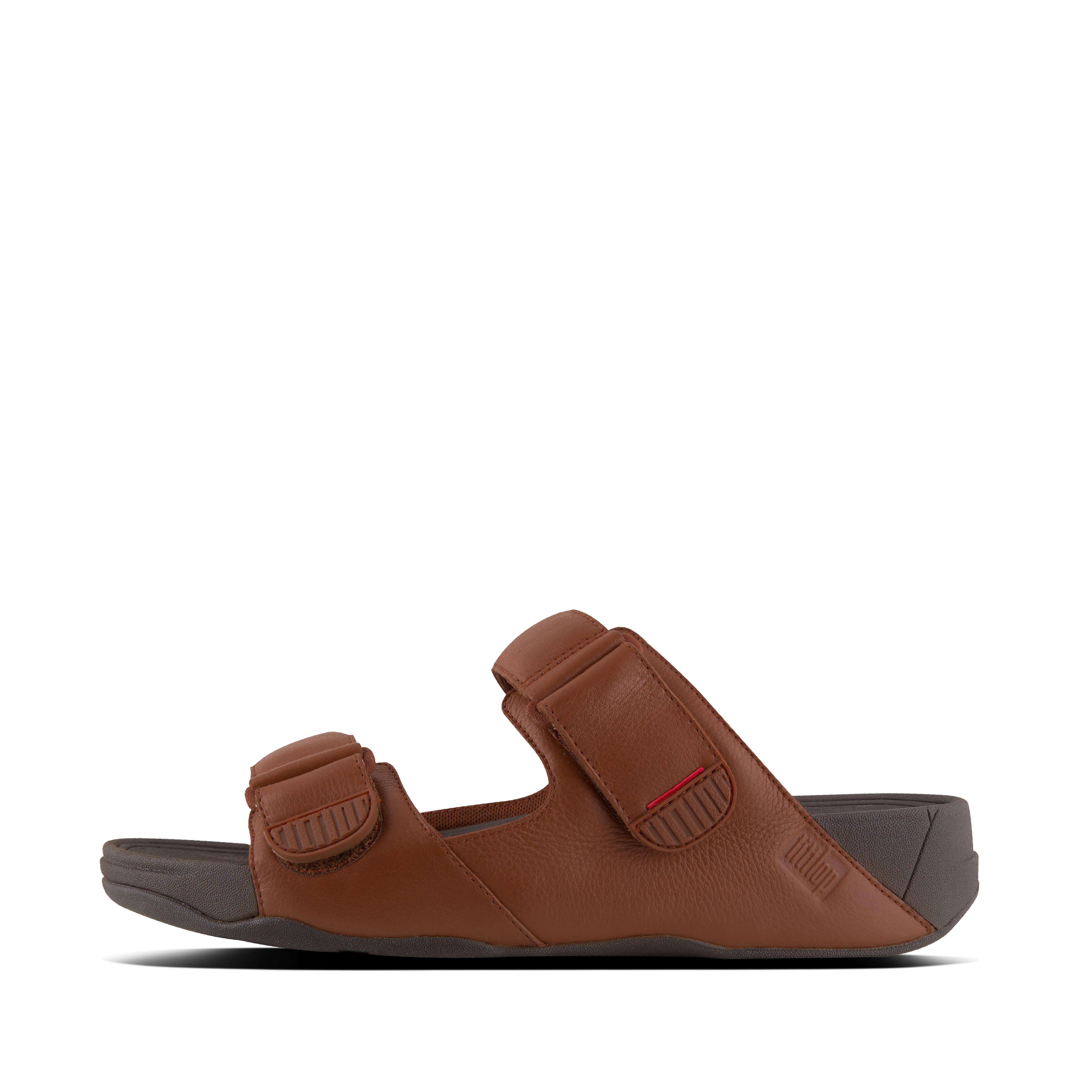 Fitflop Menn Justerbare Skinnsklier Mørk Brun