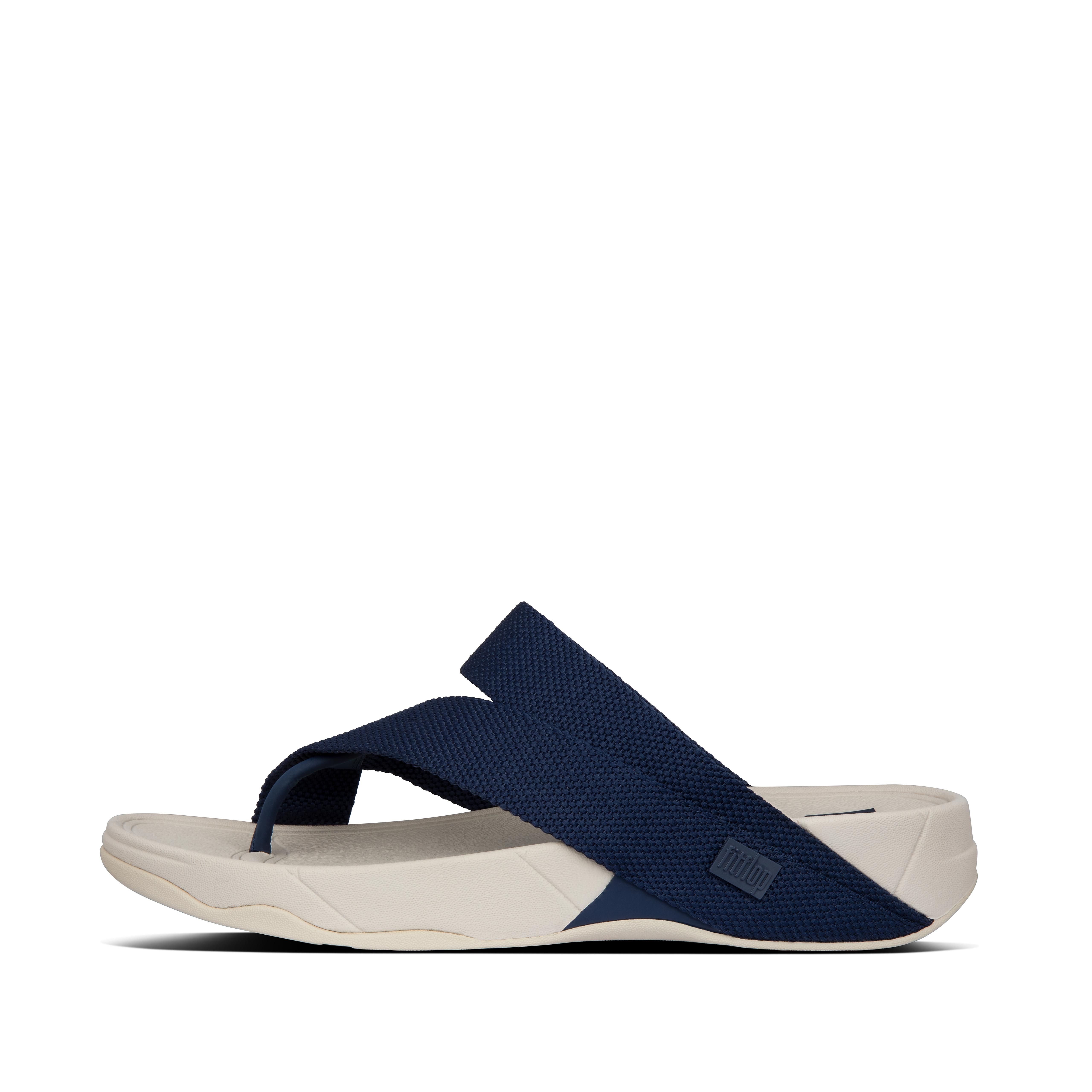 Fitflop Menns Vevde Sandaler Med Tåstolper Midnatt Marine