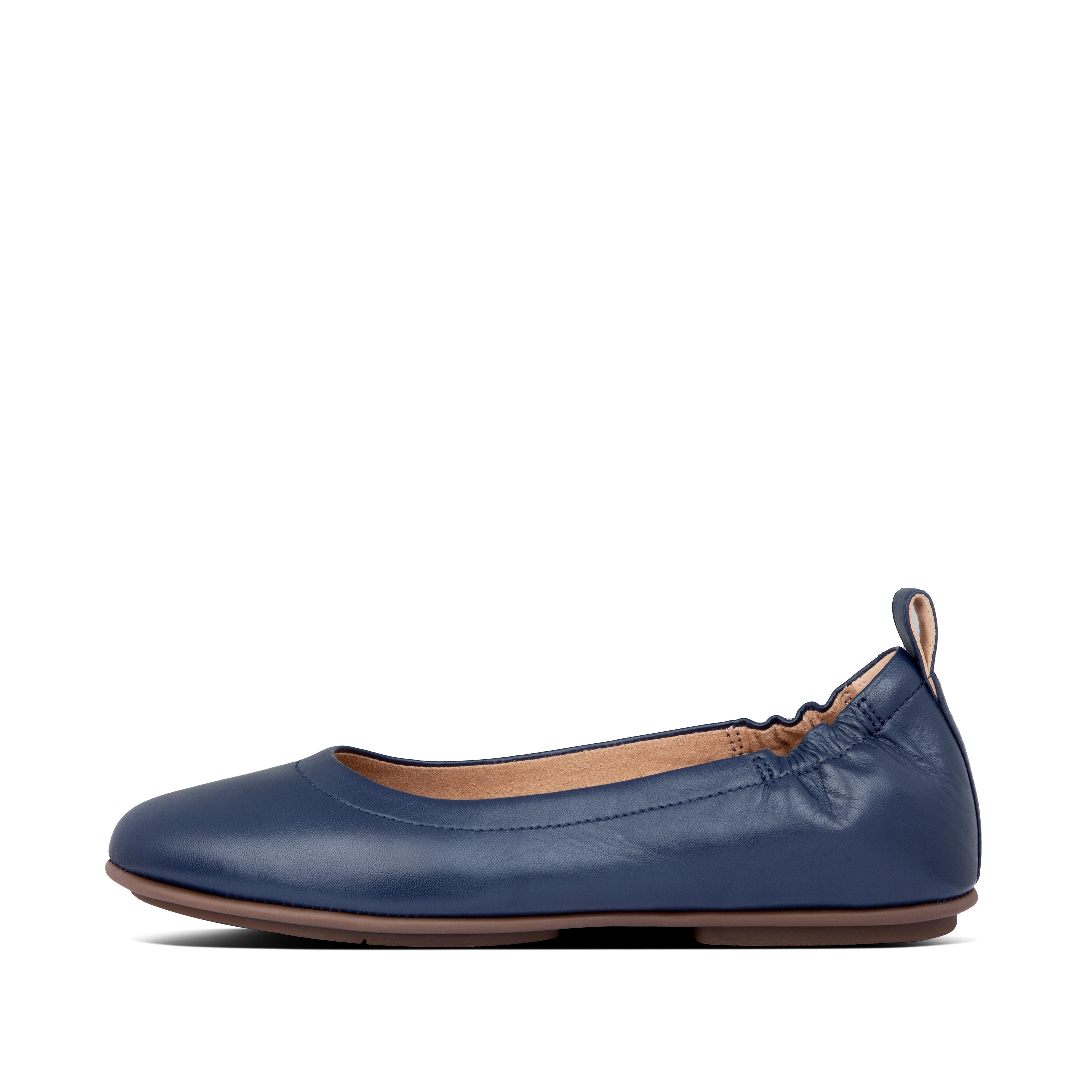 Fitflop Ballettpumper I Mykt Skinn Midnatt Marine