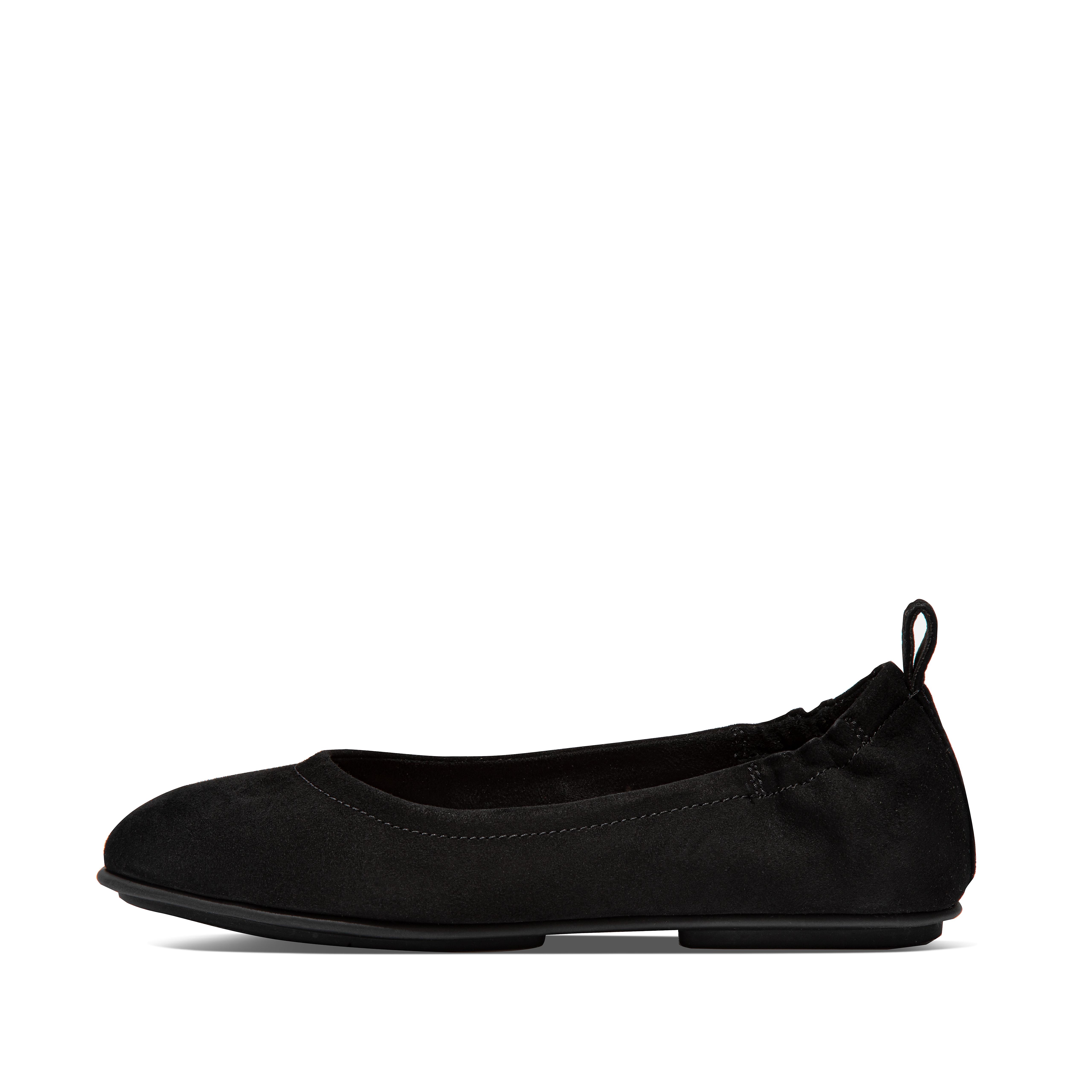 Fitflop Ballettpumper I Semsket Skinn I Sort