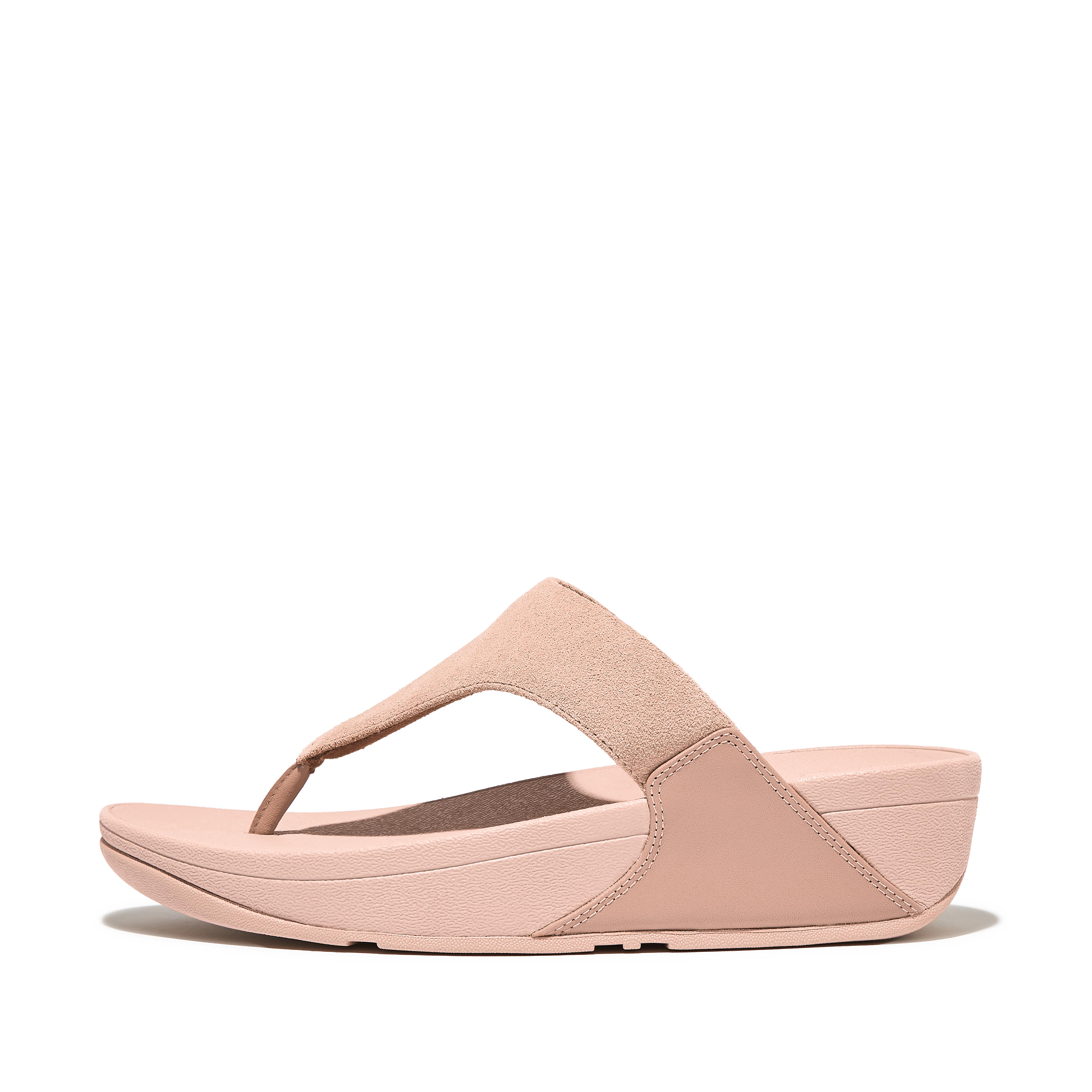 Fitflop Semsket Tåstolpe Sandaler Beige