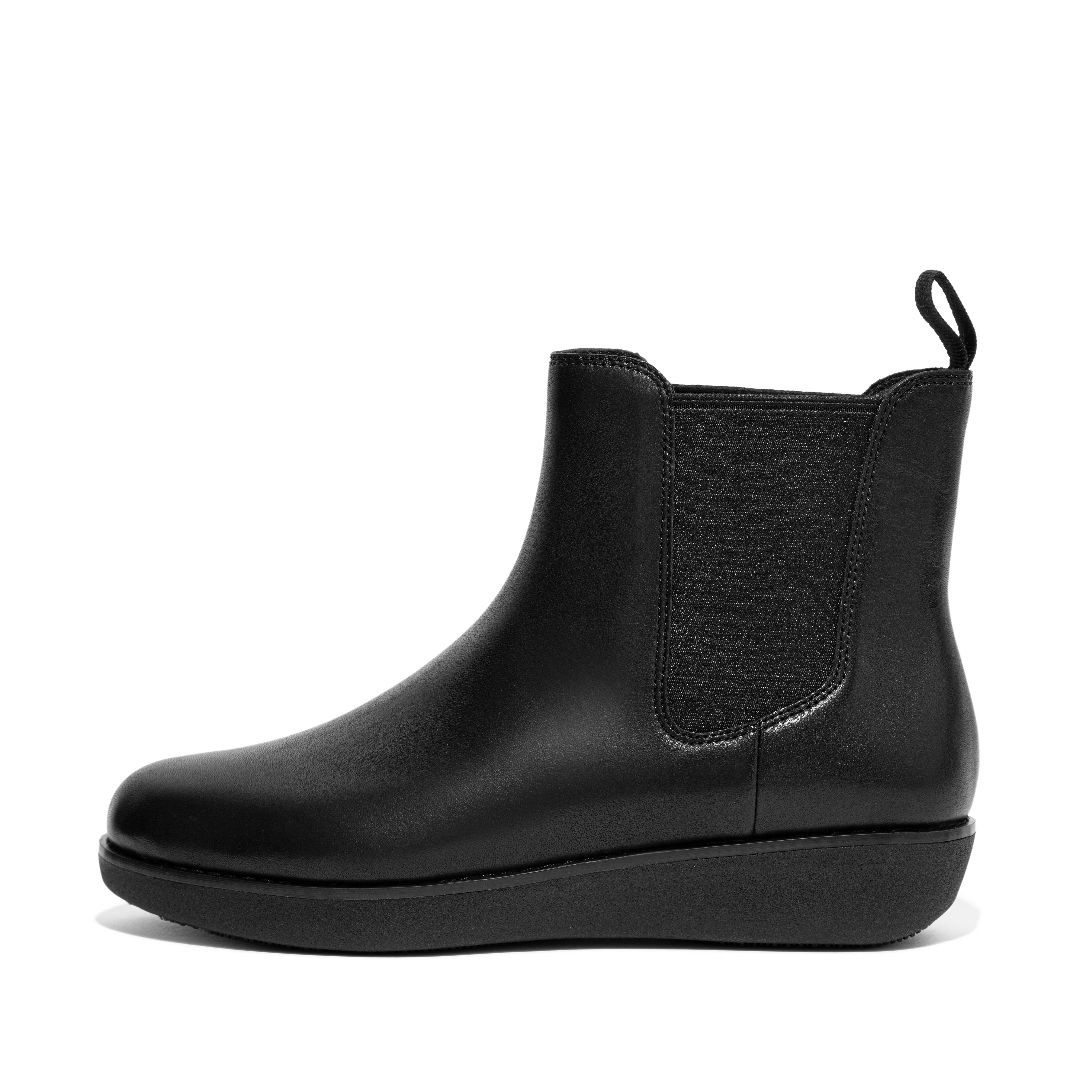 Fitflop Vanntette Chelsea-støvler I Skinn Helt Svart