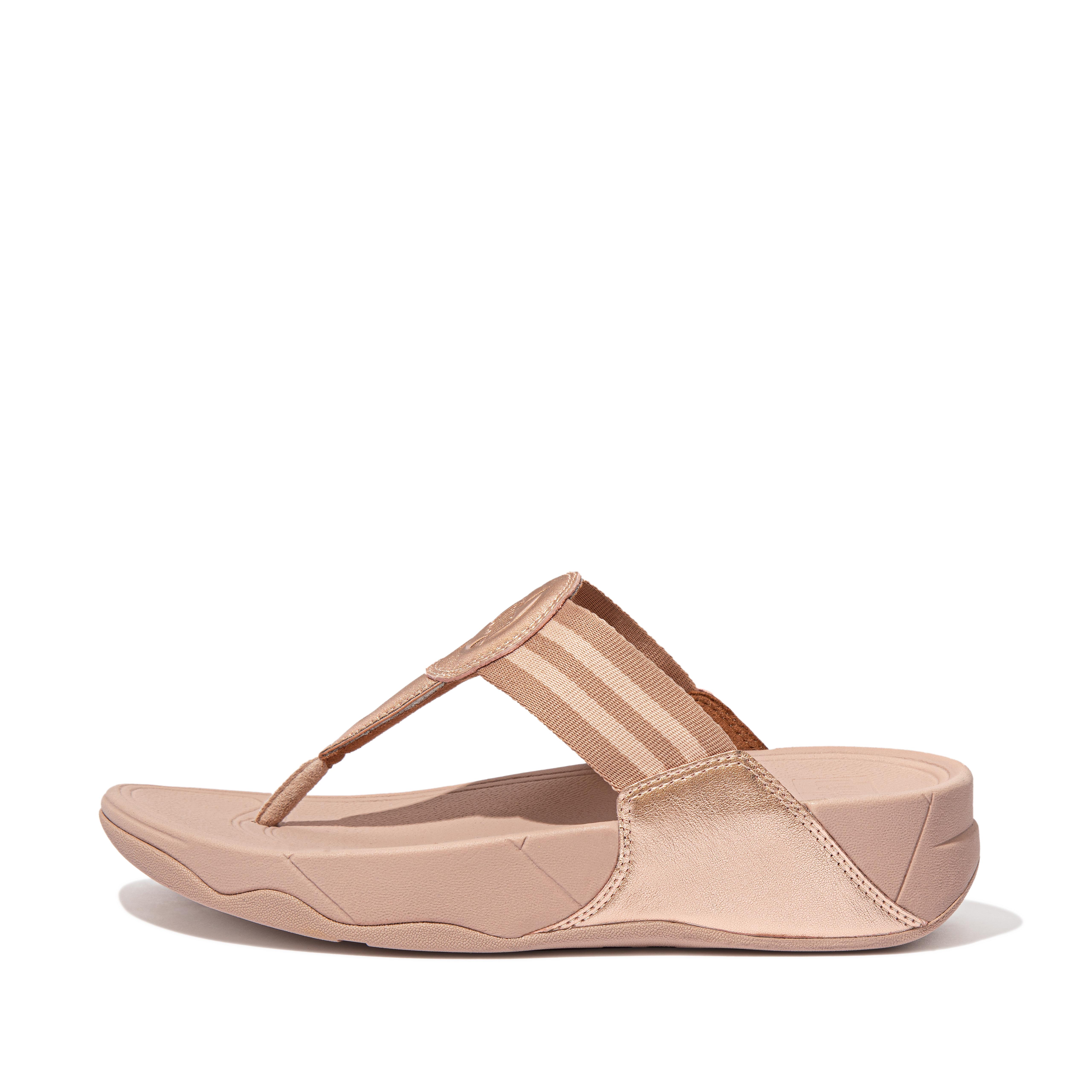 Fitflop Webbing Tå-post Sandaler Rosa Gull