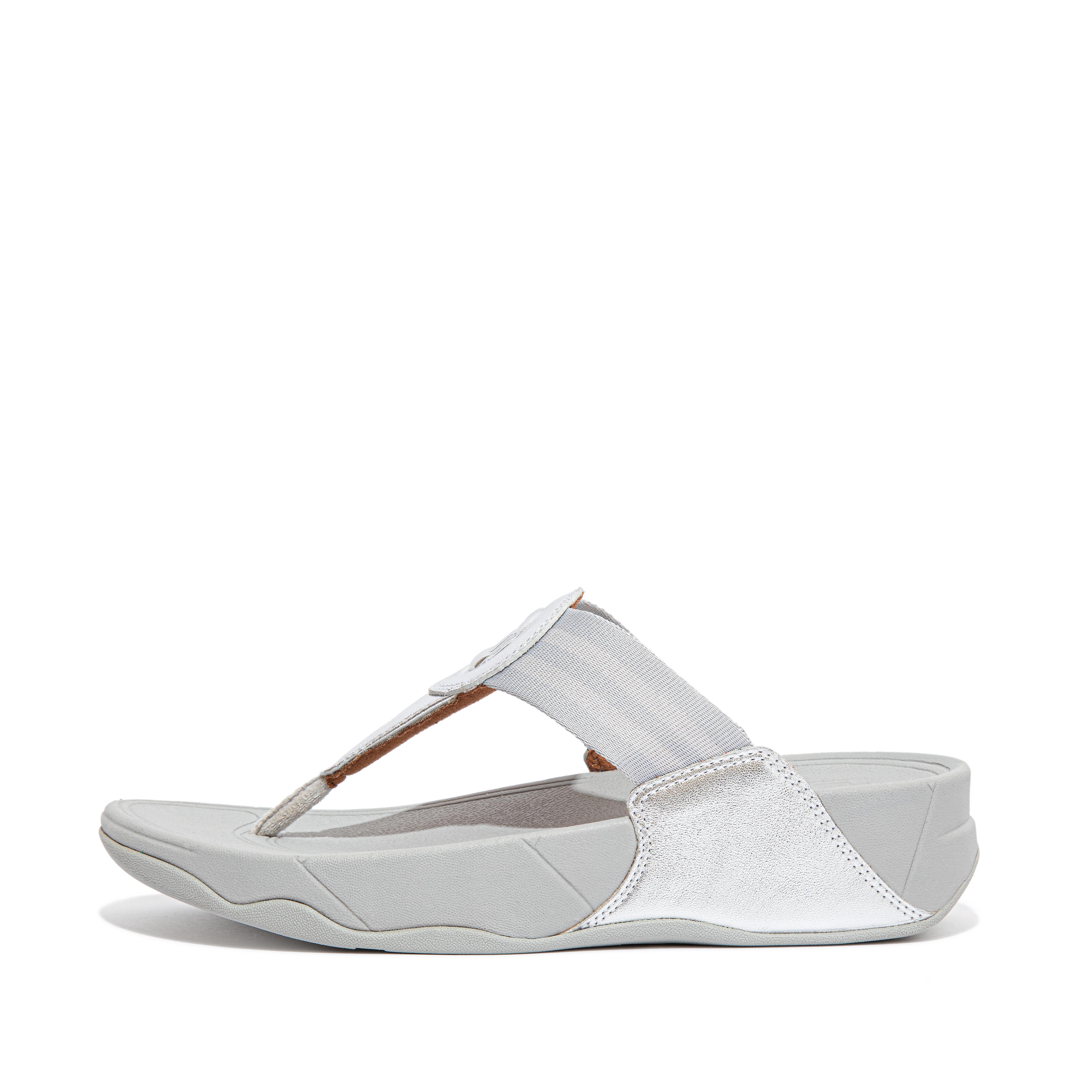 Fitflop Webbing Tå-post Sandaler Sølv